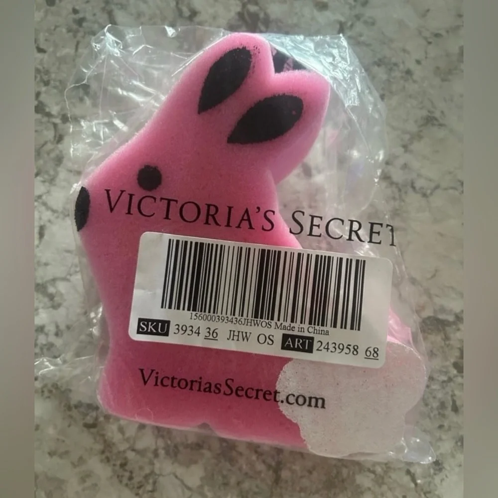 PINK Victoria's Secret Pink Easter Bunny Bath Sponge